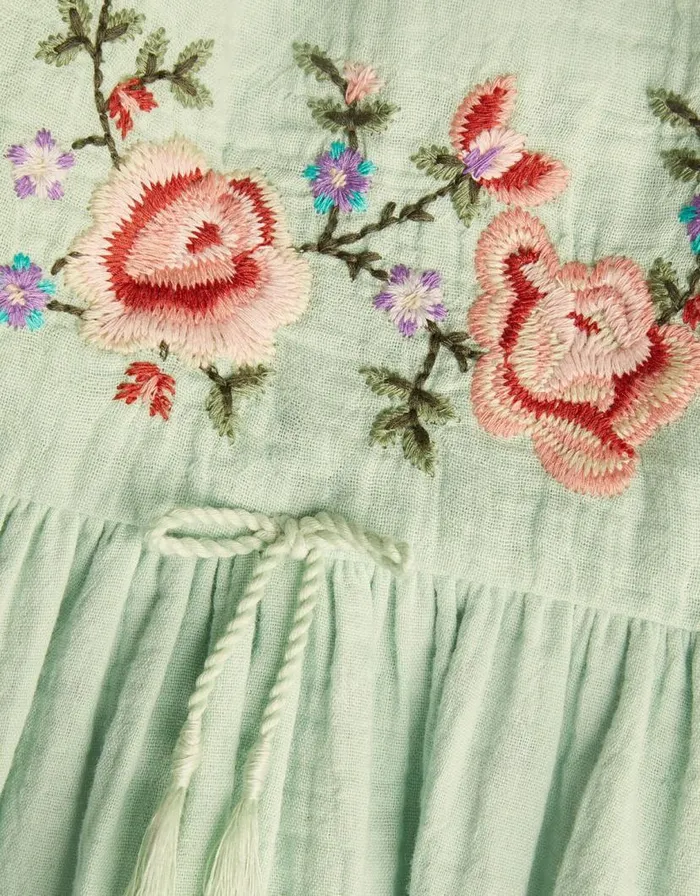 Monsoon Boutique Embroidered Cheesecloth Dress Green Children Dresses Monsoon Boutique Embroidered Cheesecloth Dress Green Children Dresses