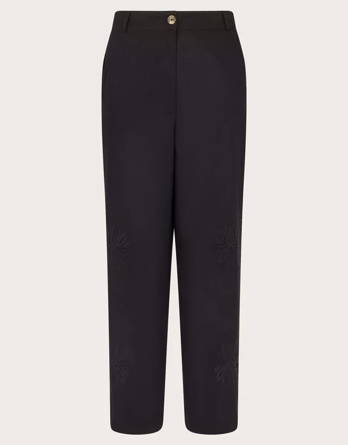Monsoon Cara Cutwork Trousers Black Women Trousers and Jeans Monsoon Cara Cutwork Trousers Black Women Trousers and Jeans