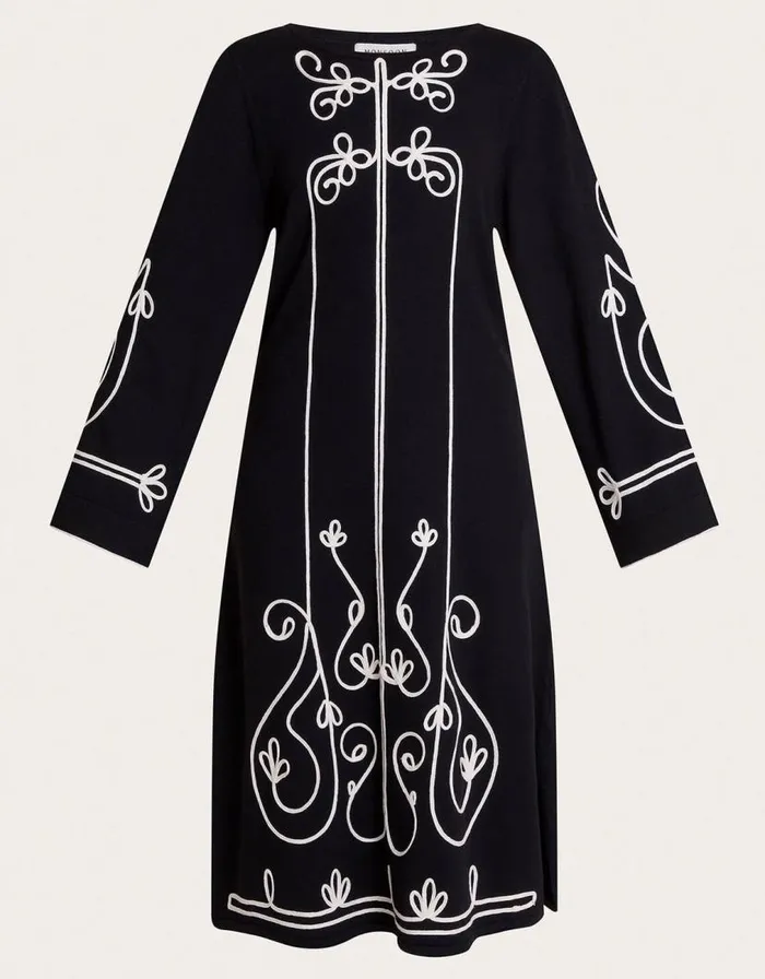 Monsoon Celda Cornelli Dress Black Women Knitwear Monsoon Celda Cornelli Dress Black Women Knitwear