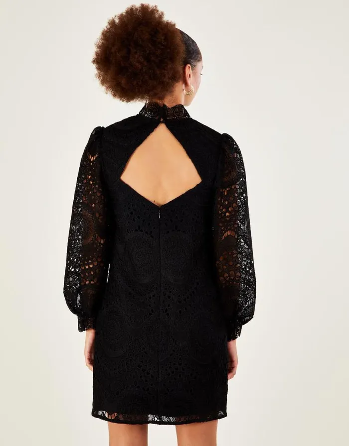 Monsoon Ciri Lace Tunic Dress Black Women Occasionwear Monsoon Ciri Lace Tunic Dress Black Women Occasionwear