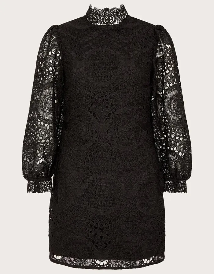 Monsoon Ciri Lace Tunic Dress Black Women Occasionwear Monsoon Ciri Lace Tunic Dress Black Women Occasionwear