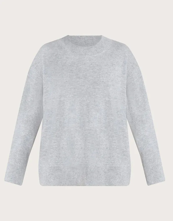Monsoon Claire Cashmere Jumper Grey Women Knitwear Monsoon Claire Cashmere Jumper Grey Women Knitwear