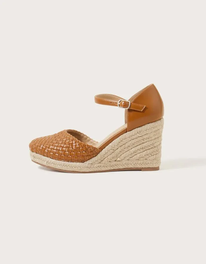 Monsoon Closed Toe Wedge Sandals Tan Women Sandals Monsoon Closed Toe Wedge Sandals Tan Women Sandals