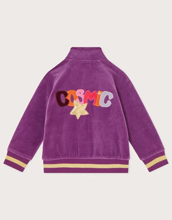 Monsoon Cosmic Velour Zip Bomber Jacket Purple Children Casualwear Collection Monsoon Cosmic Velour Zip Bomber Jacket Purple Children Casualwear Collection