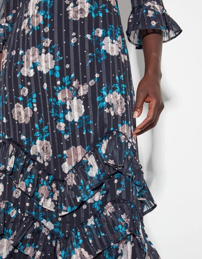 Monsoon Drew Floral Burnout Midi Dress Blue Women Midi Dresses Monsoon Drew Floral Burnout Midi Dress Blue Women Midi Dresses