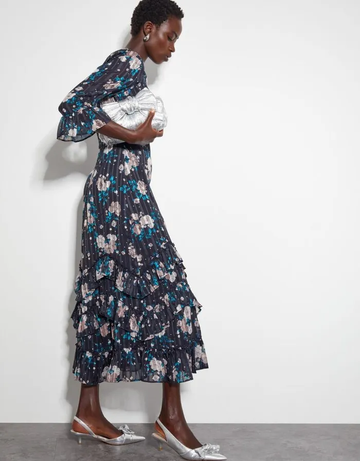 Monsoon Drew Floral Burnout Midi Dress Blue Women Midi Dresses Monsoon Drew Floral Burnout Midi Dress Blue Women Midi Dresses