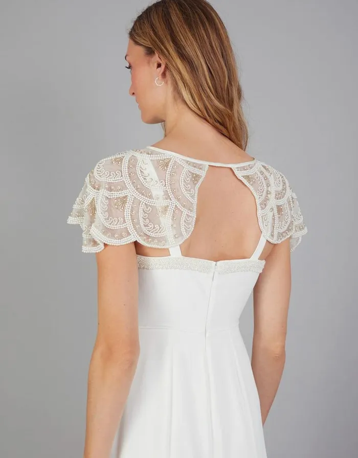 Monsoon Embellished Bridal Shoulder Cape Ivory Women Scarves Monsoon Embellished Bridal Shoulder Cape Ivory Women Scarves