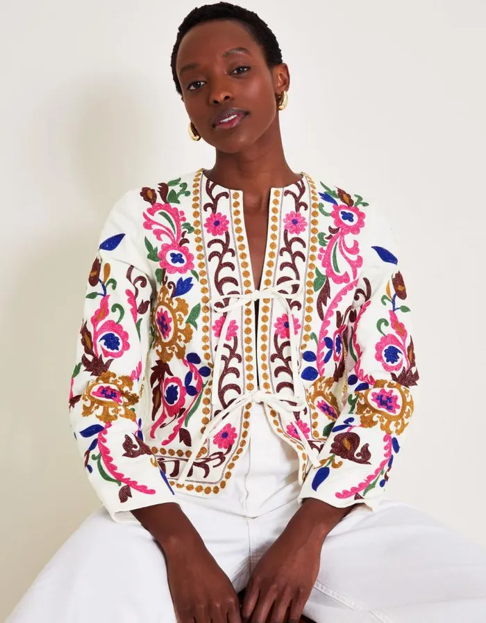 Monsoon Erica Embroidered Jacket Ivory Women Jackets Monsoon Erica Embroidered Jacket Ivory Women Jackets