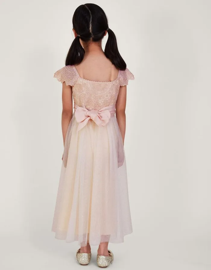Monsoon Estella Embroidered Dress Pink Children Dresses Monsoon Estella Embroidered Dress Pink Children Dresses