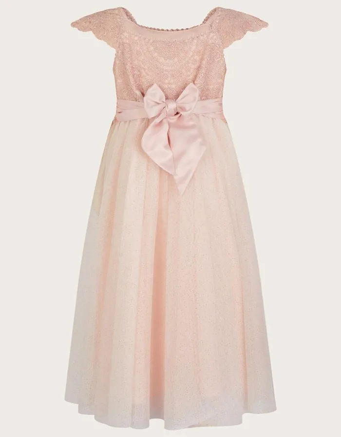 Monsoon Estella Embroidered Dress Pink Children Dresses Monsoon Estella Embroidered Dress Pink Children Dresses