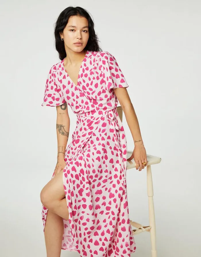 Monsoon Fabienne Chapot Print Wrap Dress Pink Women Occasion Dresses Monsoon Fabienne Chapot Print Wrap Dress Pink Women Occasion Dresses
