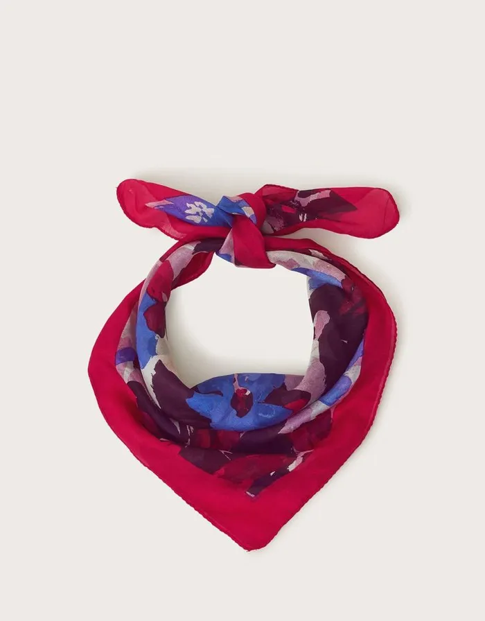 Monsoon Floral Silk Scarf Women Scarves
