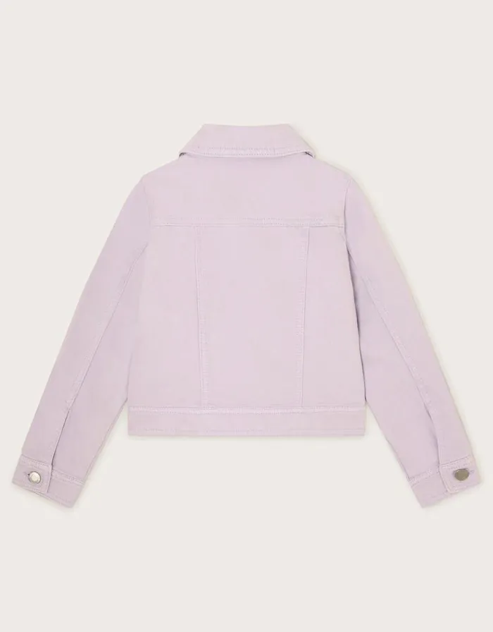 Monsoon Frill Denim Jacket Purple Children Coats and Jackets Monsoon Frill Denim Jacket Purple Children Coats and Jackets