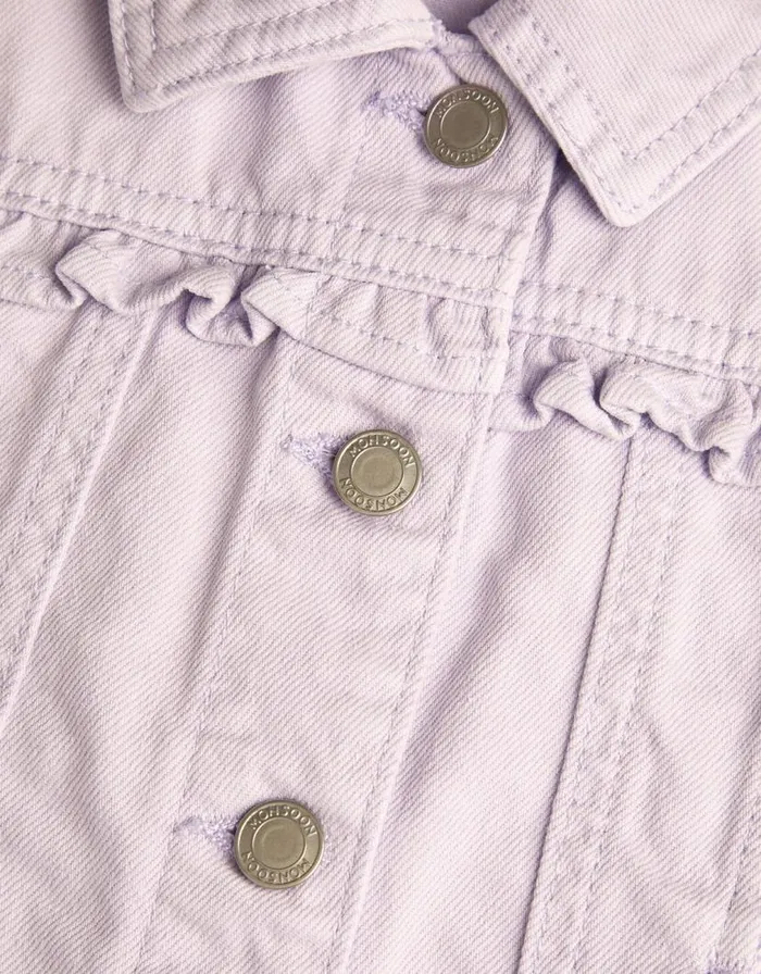 Monsoon Frill Denim Jacket Purple Children Coats and Jackets Monsoon Frill Denim Jacket Purple Children Coats and Jackets