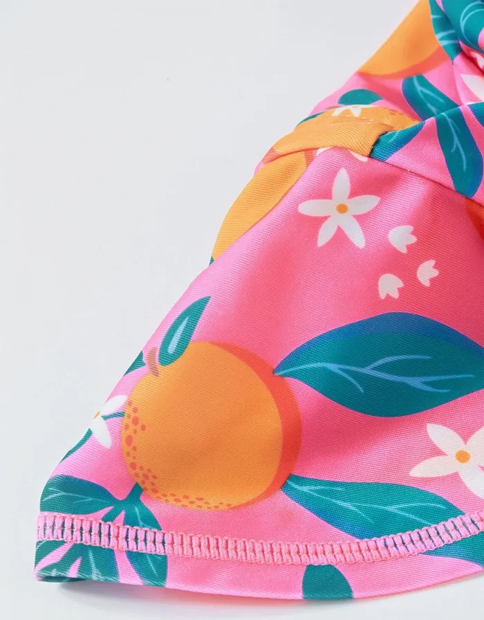 Monsoon Frugi Orange Print Legionnaires Hat Multi Children Hats and Sunglasses Monsoon Frugi Orange Print Legionnaires Hat Multi Children Hats and Sunglasses