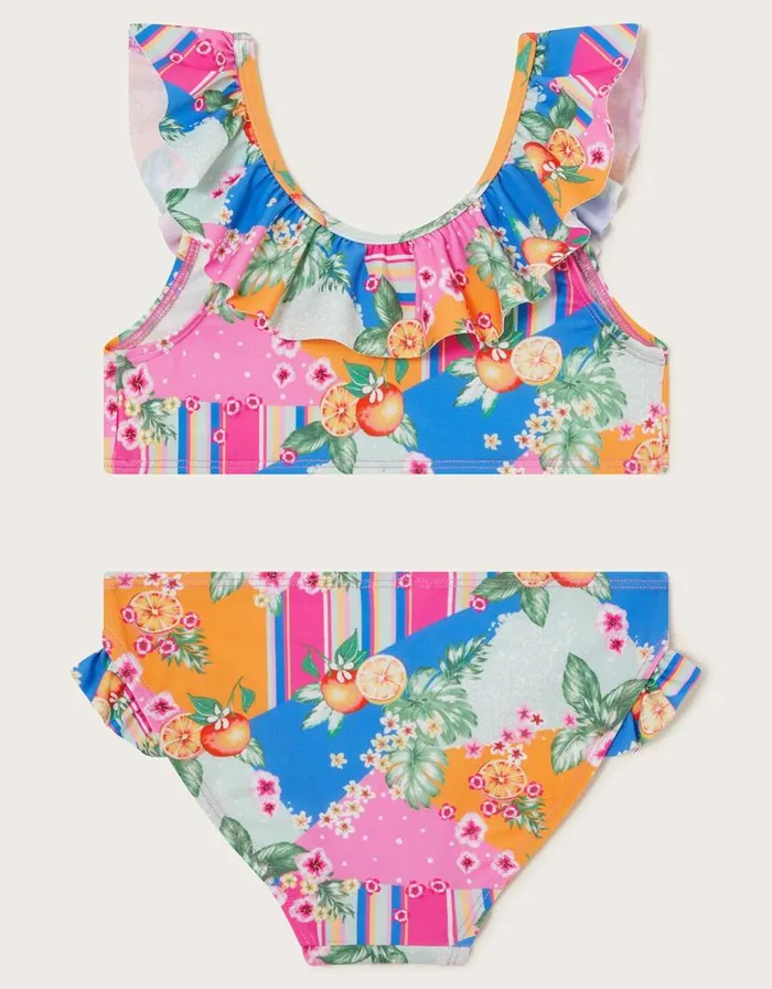Monsoon Fruit Print Bikini Set Multi Children Beachwear and Swimwear Monsoon Fruit Print Bikini Set Multi Children Beachwear and Swimwear