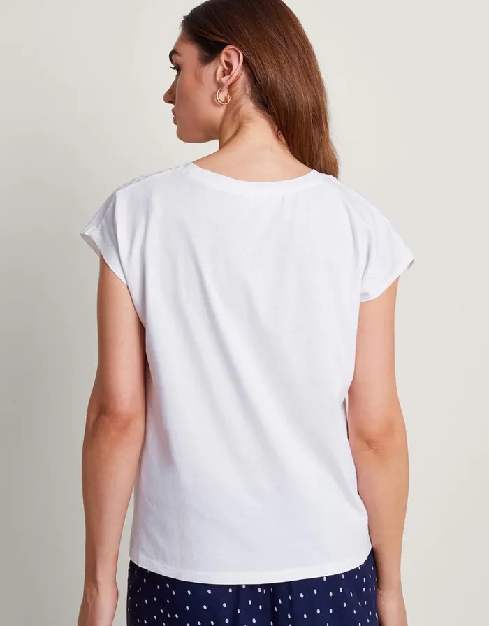 Monsoon Garcia Cutwork TShirt White Women Tops and Blouses Monsoon Garcia Cutwork TShirt White Women Tops and Blouses