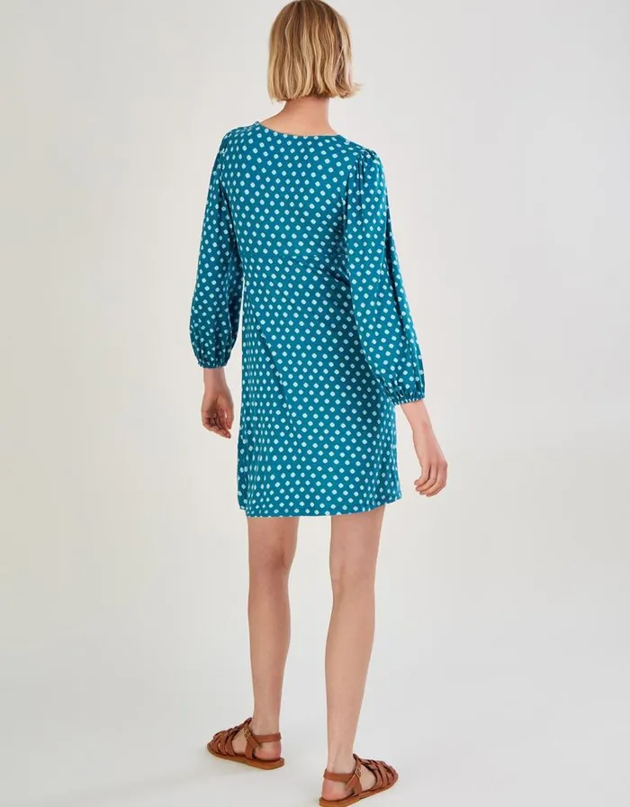 Monsoon Geometric Print Babydoll Short Jersey Dress Blue Women Jersey Dresses Monsoon Geometric Print Babydoll Short Jersey Dress Blue Women Jersey Dresses