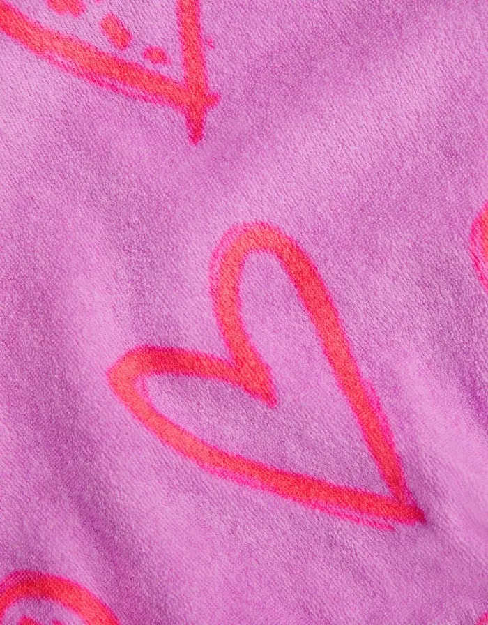Monsoon Heart Print Towelling Top Purple Children Tops and Tshirts Monsoon Heart Print Towelling Top Purple Children Tops and Tshirts