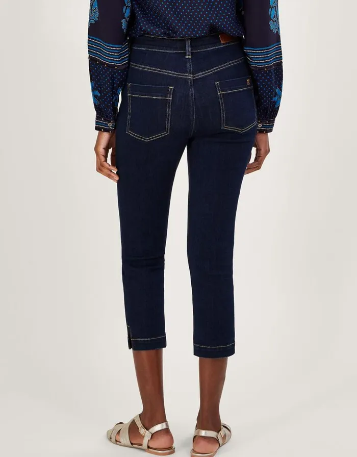 Monsoon Idabella Crop Skinny Jeans With Recycled Polyestert Blue Women Denim Monsoon Idabella Crop Skinny Jeans With Recycled Polyestert Blue Women Denim