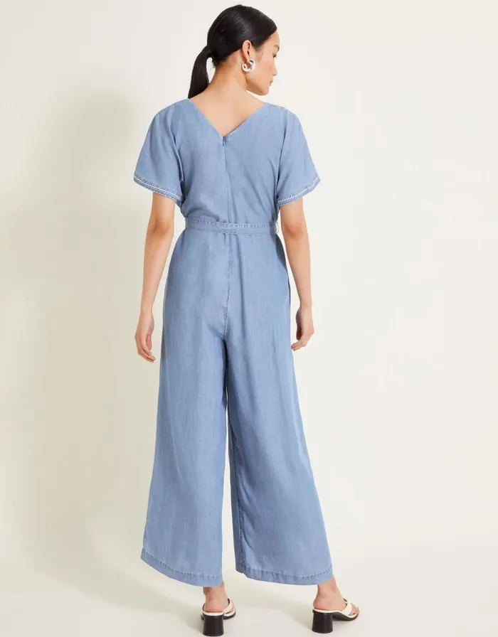 Monsoon Jael Embroidered Jumpsuit Blue Women Casualwear Monsoon Jael Embroidered Jumpsuit Blue Women Casualwear