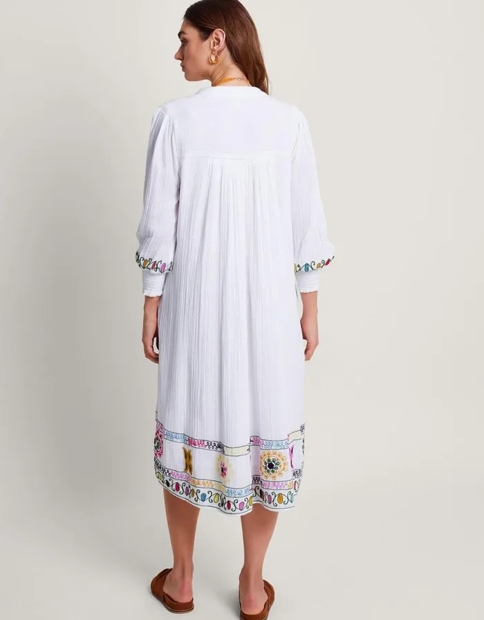 Monsoon La Galeria Elefante HandEmbroidered Dress White Women Summer Dresses Monsoon La Galeria Elefante HandEmbroidered Dress White Women Summer Dresses