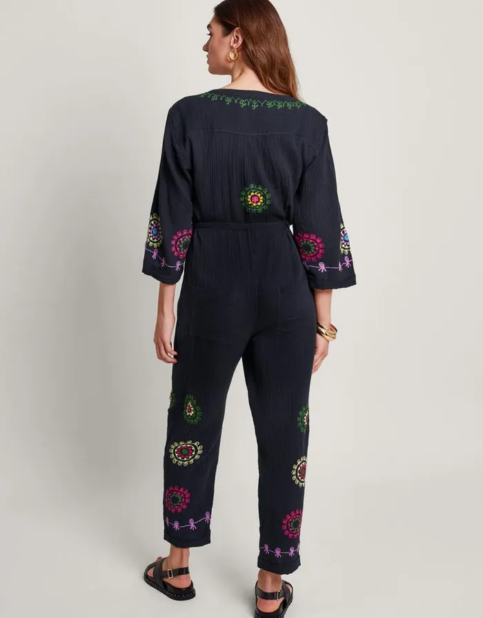 Monsoon La Galeria Elefante HandEmbroidered Jumpsuit Black Women Day Dresses Monsoon La Galeria Elefante HandEmbroidered Jumpsuit Black Women Day Dresses