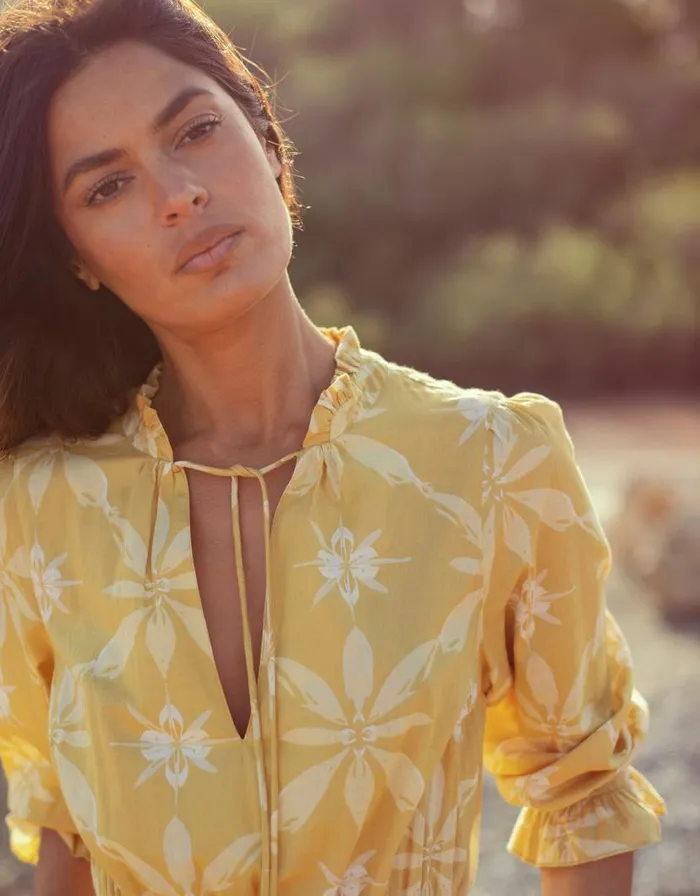 Monsoon La Galeria Elefante Print Dress Yellow Women Day Dresses Monsoon La Galeria Elefante Print Dress Yellow Women Day Dresses