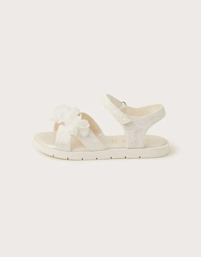 Monsoon Lace Corsage Sandals Ivory Children Girls039 Shoes and Sandals Monsoon Lace Corsage Sandals Ivory Children Girls039 Shoes and Sandals