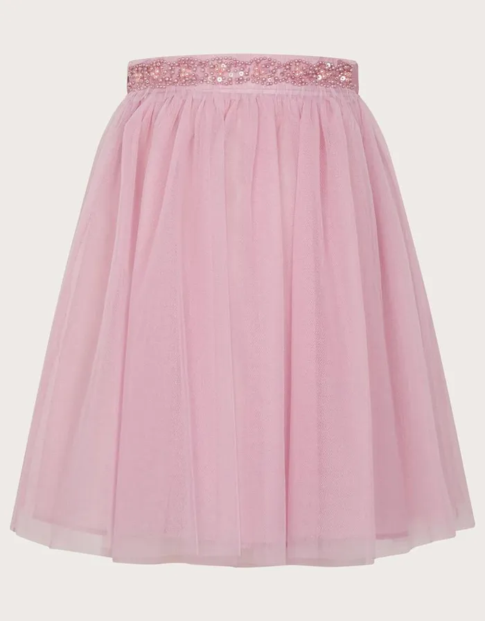 Monsoon Land Of Wonder Beaded Belt Tutu Skirt Pink Children Partywear