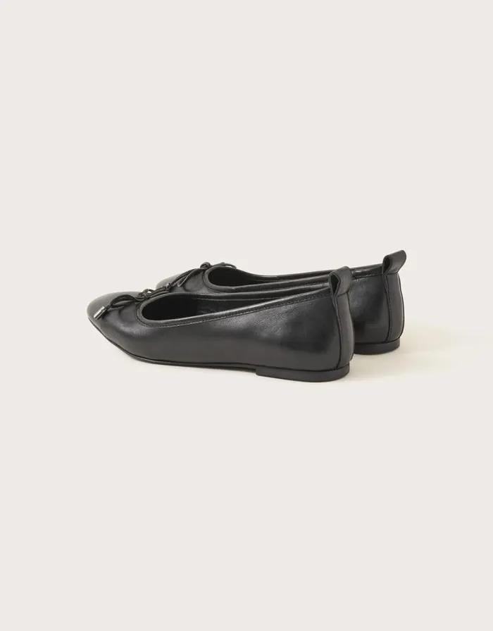 Monsoon Leather Ballet Flats Black Women Sandals Monsoon Leather Ballet Flats Black Women Sandals