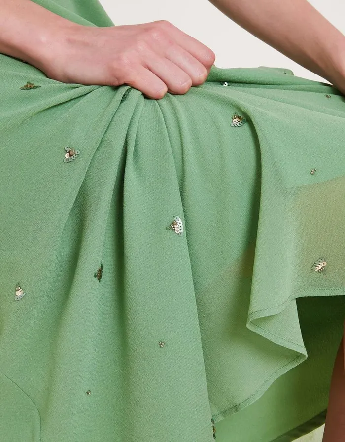 Monsoon Leona Embellished Dress Green Women Occasionwear Monsoon Leona Embellished Dress Green Women Occasionwear