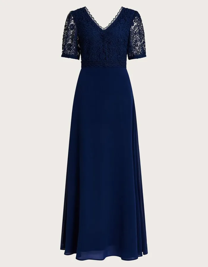 Monsoon Lilibet Lace Maxi Dress Blue Women Occasionwear Monsoon Lilibet Lace Maxi Dress Blue Women Occasionwear