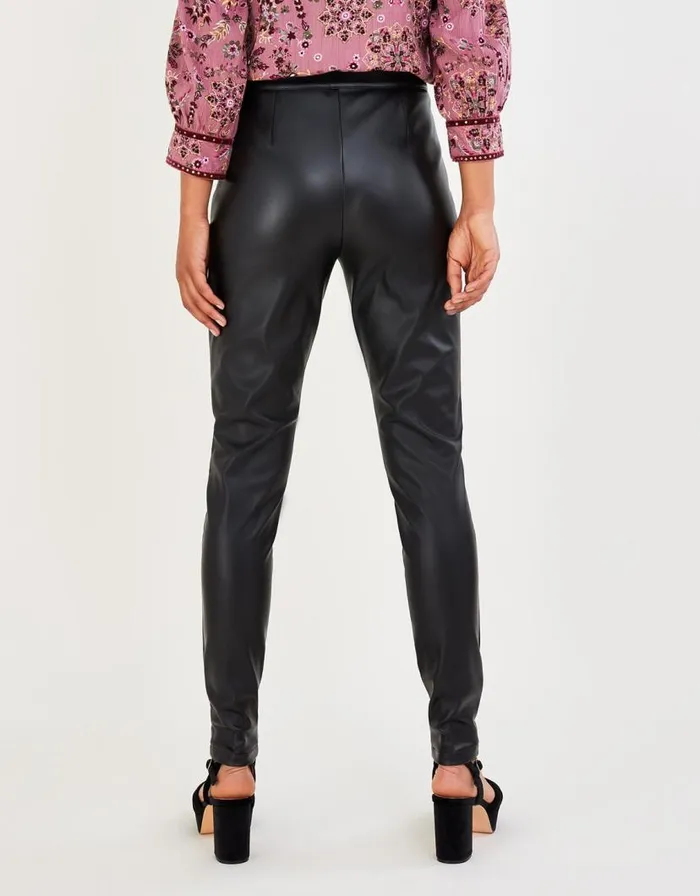 Monsoon Lillian PU Trousers With Recycled Polyester Black Women Trousers and Jeans Monsoon Lillian PU Trousers With Recycled Polyester Black Women Trousers and Jeans