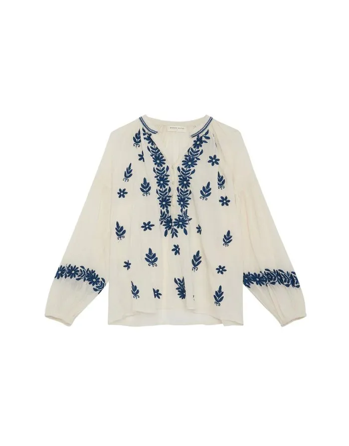 Monsoon Maison Hotel Embroidered Blouse Ivory Women Tops and Blouses Monsoon Maison Hotel Embroidered Blouse Ivory Women Tops and Blouses