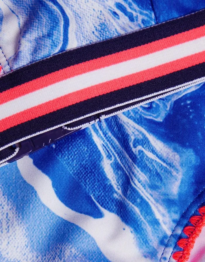 Monsoon Marble Trim Triangle Bikini Blue Children Beachwear and Swimwear Monsoon Marble Trim Triangle Bikini Blue Children Beachwear and Swimwear