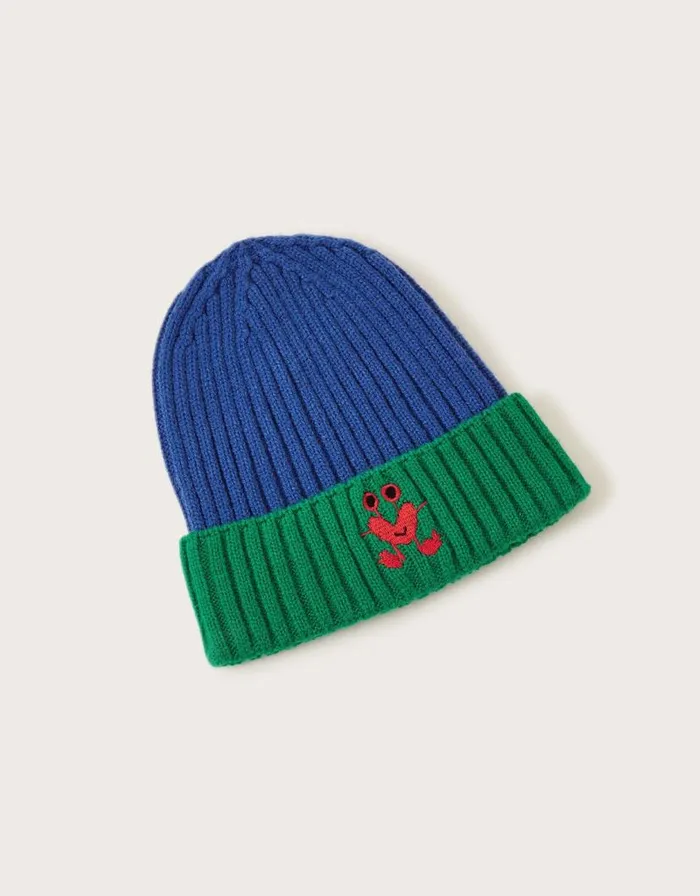Monsoon Monster Beanie Hat Green Children Casualwear Collection