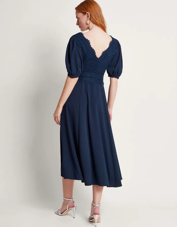 Monsoon Nancy Lace Tea Dress Blue Women Occasionwear Monsoon Nancy Lace Tea Dress Blue Women Occasionwear