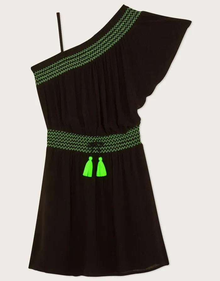 Monsoon OneShoulder Dress Black Children Dresses