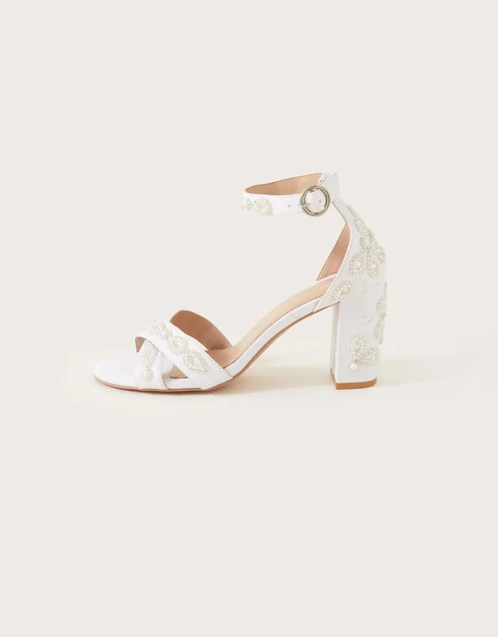 Monsoon Paisley Embellished Bridal Heeled Sandals Ivory Women Wedding Shoes Monsoon Paisley Embellished Bridal Heeled Sandals Ivory Women Wedding Shoes