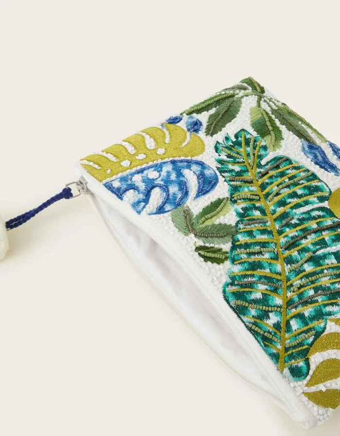 Monsoon Palm Beaded Clutch Bag Women Bags and Purses Monsoon Palm Beaded Clutch Bag Women Bags and Purses