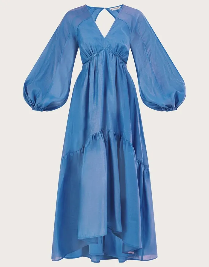 Monsoon Palmer Maxi Dress In Recycled Polyester Blue Women Occasionwear Monsoon Palmer Maxi Dress In Recycled Polyester Blue Women Occasionwear