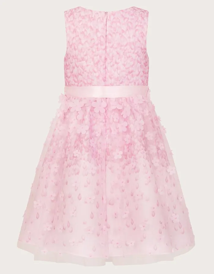 Monsoon Petalina 3D Scuba Dress Pink Children Dresses Monsoon Petalina 3D Scuba Dress Pink Children Dresses