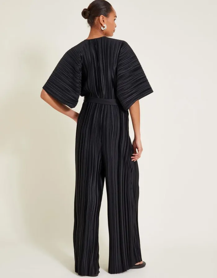 Monsoon Polly Plisse Jumpsuit Black Women Casualwear Monsoon Polly Plisse Jumpsuit Black Women Casualwear