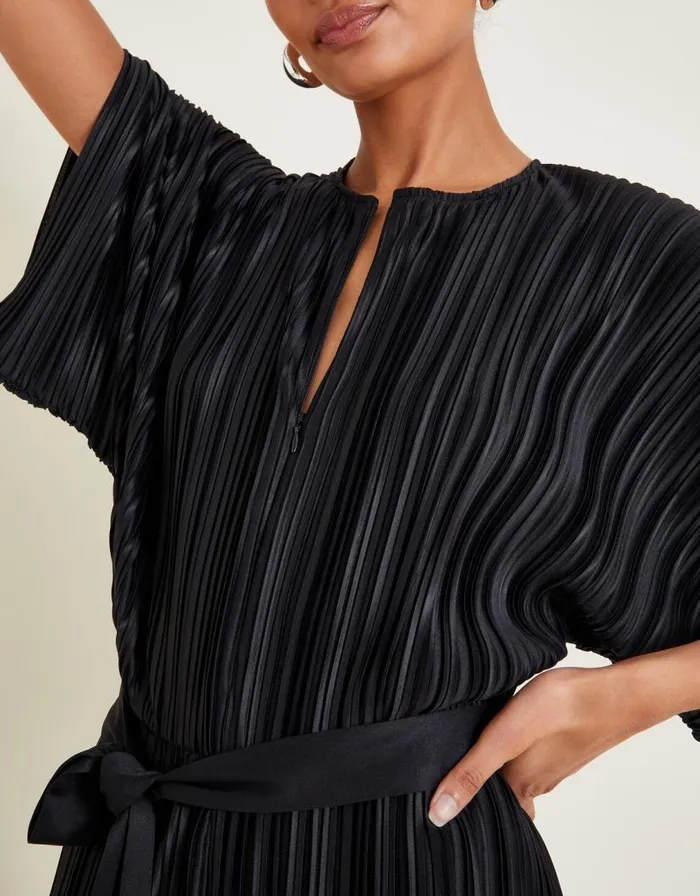 Monsoon Polly Plisse Jumpsuit Black Women Casualwear Monsoon Polly Plisse Jumpsuit Black Women Casualwear