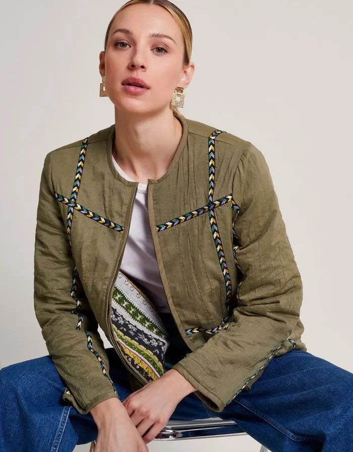 Monsoon Rita Reversible Jacket Green Women Casualwear Monsoon Rita Reversible Jacket Green Women Casualwear