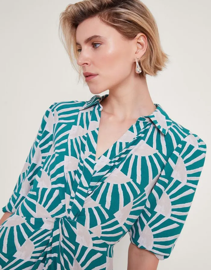 Monsoon Rosanna Midi Dress Teal Women Day Dresses Monsoon Rosanna Midi Dress Teal Women Day Dresses