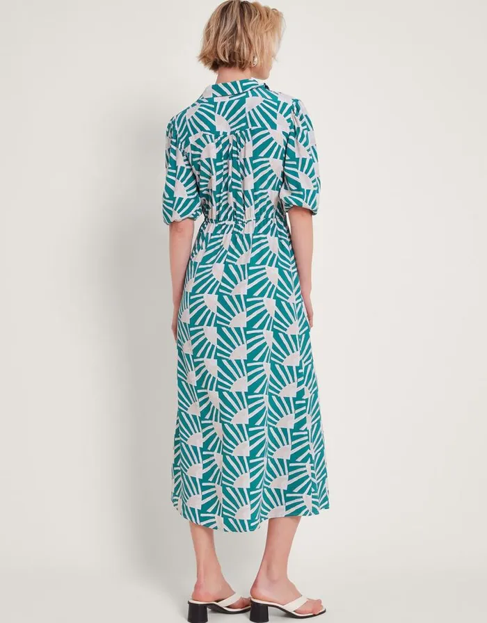 Monsoon Rosanna Midi Dress Teal Women Day Dresses Monsoon Rosanna Midi Dress Teal Women Day Dresses