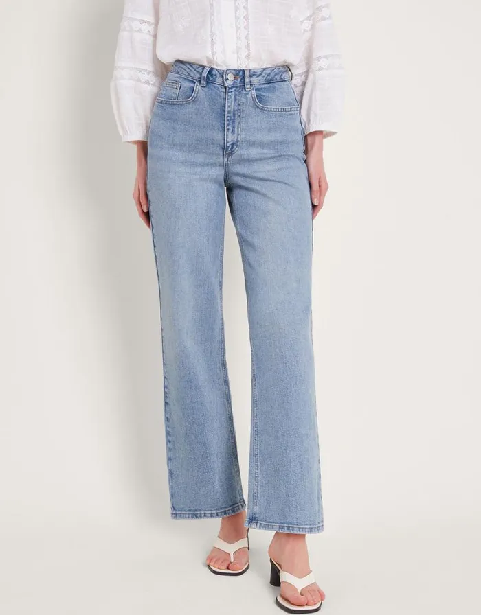 Monsoon Ruby Wide Leg Jeans Blue Women Casualwear Monsoon Ruby Wide Leg Jeans Blue Women Casualwear