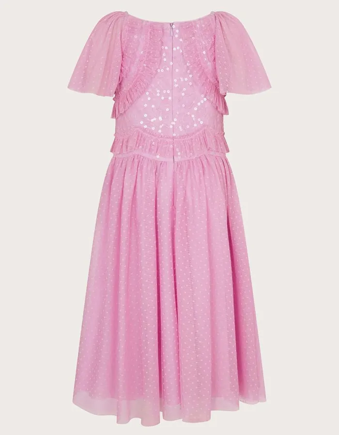 Monsoon Ruffle Sequin Truth Dress Purple Children Dresses Monsoon Ruffle Sequin Truth Dress Purple Children Dresses